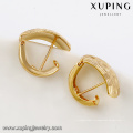92044-Xuping Jewelry Fashion último diseño 18K oro plateó el pendiente del aro